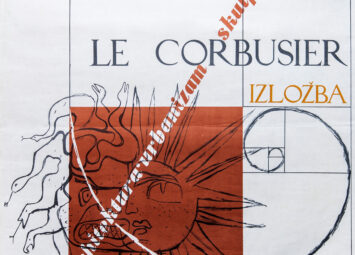 Plakat izložbe ''Le Corbusier'', Jugoslavija, 1953 (arhiv HAZU)